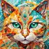Cat Mosaic Art Diamond Painting