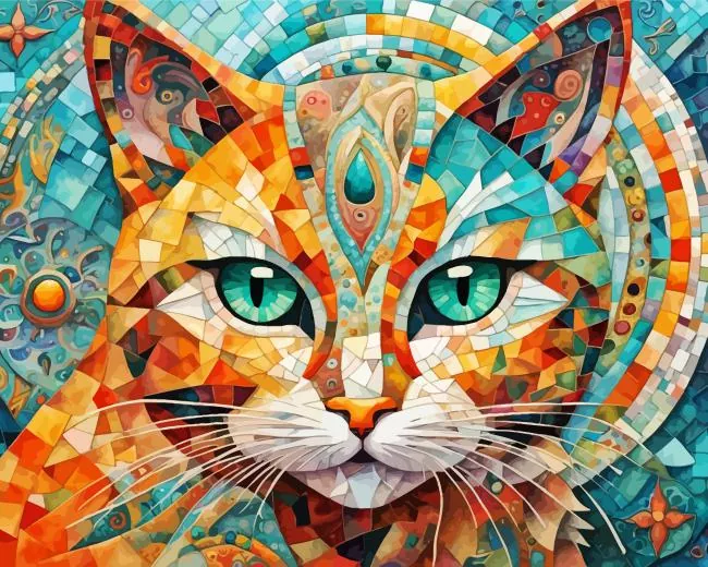 Cat Mosaic Art Diamond Painting Cat Mosaic Art Diamond Painting