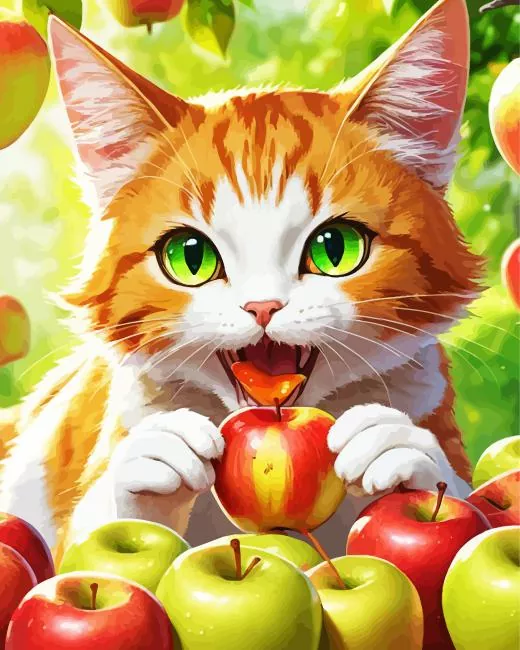 Cat and Apples Diamond Painting Cat and Apples Diamond Painting