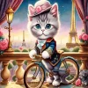 Cat in Paris Diamond Painting