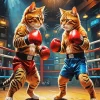 Cats Boxing Diamond Painting