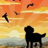 Cavachon Silhouette Diamond Painting