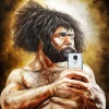 Caveman Selfie Diamond Painting