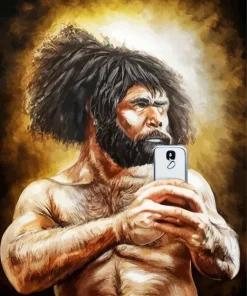 Caveman Selfie Diamond Painting