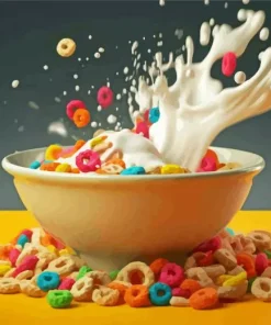 Cereal and Milk Bowl Diamond Painting