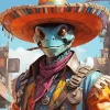 Chameleon Cowboy Diamond Painting