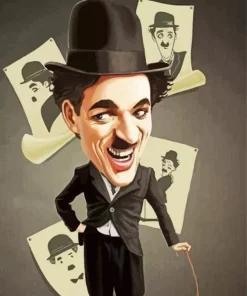 Charlie Chaplin Caricature Diamond Painting