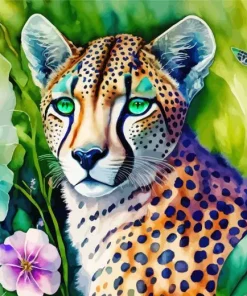 Cheetah Green Eyes Diamond Painting