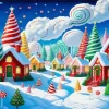 Christmas Candy City Diamond Painting