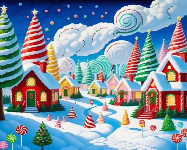 Christmas Candy City Diamond Painting Christmas Candy City Diamond Painting