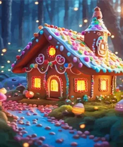 Christmas Candy House Diamond Painting