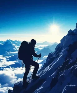 Climbing Silhouette Diamond Painting