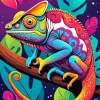 Colorful Chameleon Diamond Painting