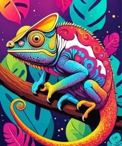 Colorful Chameleon Diamond Painting