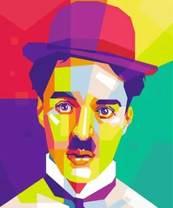 Colorful Charlie Chaplin Diamond Painting