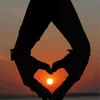 Couple Hands Silhouette Diamond Painting