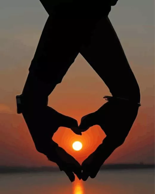Couple Hands Silhouette Diamond Painting Couple Hands Silhouette Diamond Painting