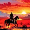 Cowboy Silhouette Diamond Painting