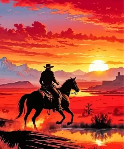 Cowboy Silhouette Diamond Painting