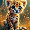 Cute Baby Cheetah Diamond Painting