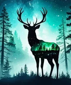 Deer Silhouette Diamond Painting