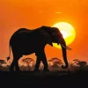 Elephant Silhouette Diamond Painting
