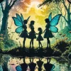 Fairies Silhouettes Diamond Painting