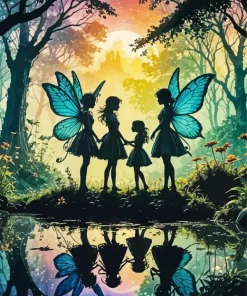 Fairies Silhouettes Diamond Painting