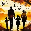Family Silhouette Diamond Painting