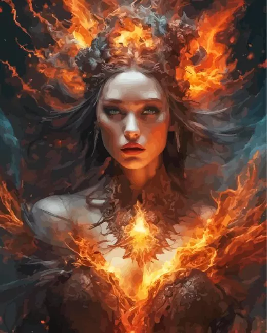 Fire Girl Diamond Painting Fire Girl Diamond Painting