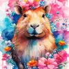 Flowering Capybara Diamond Painting