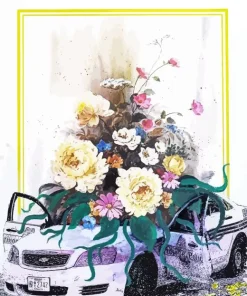 Flowering Car Diamond Painting