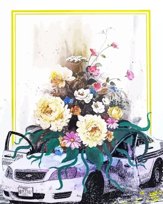 Flowering Car Diamond Painting Flowering Car Diamond Painting