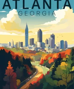 Georgia Atlanta Poster Diamond Painting