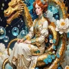 Giant Dragon and Girl Diamond Painting