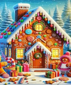 Gingerbread House Diamond Painting