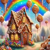 Gingerbread Village Diamond Painting