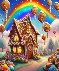 Gingerbread Village Diamond Painting