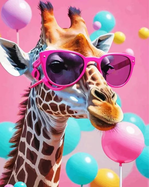 Giraffe with Glasses Diamond Painting Giraffe with Glasses Diamond Painting