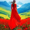 Girl Enjoying Nature Diamond Painting