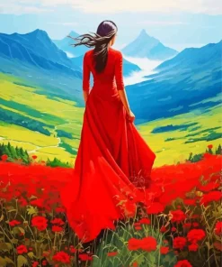 Girl Enjoying Nature Diamond Painting