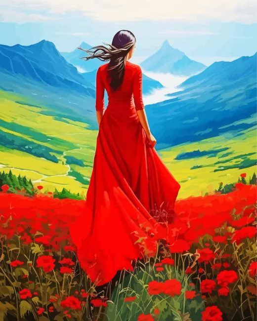 Girl Enjoying Nature Diamond Painting Girl Enjoying Nature Diamond Painting