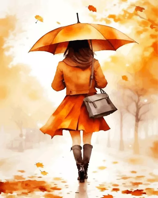 Girl Holding an Umbrella Diamond Painting Girl Holding an Umbrella Diamond Painting