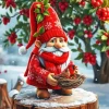 Gnome and Cardinal Diamond Painting