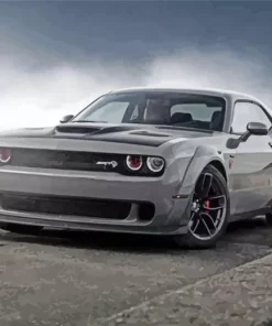 Grey Dodge Challenger Diamond Painting