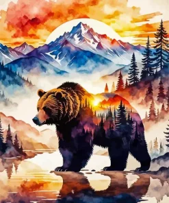 Grizzly Bear Diamond Painting