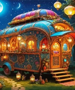 Gypsy Caravan Night Diamond Painting