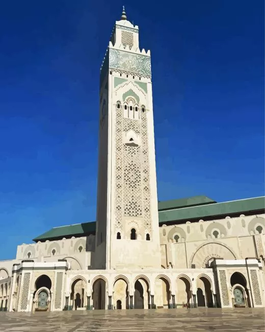 Hassan II Mosque Diamond Painting Hassan II Mosque Diamond Painting