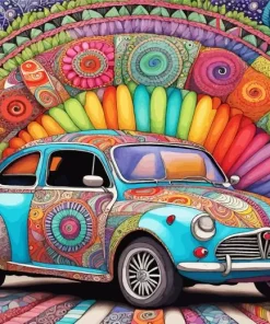 Hippie Car Diamond Painting