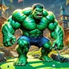 Hulk Playing Golf Diamond Painting